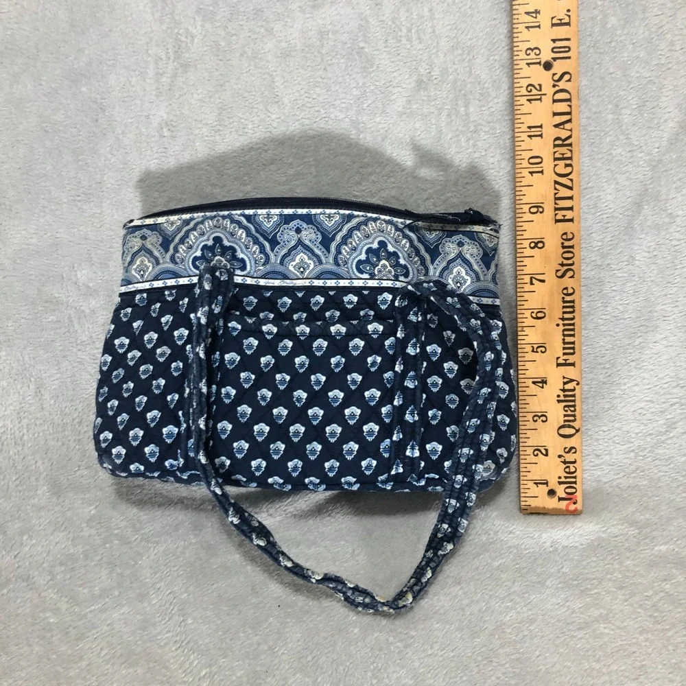 Vera Bradley Tote Bag Quilted Blue‎ Paisley Shoulder Bag Purse